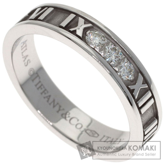 TIFFANY&Co. Atlas Narrow Diamond Ring K18 White Gold Ladies [Used]
