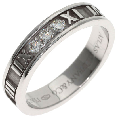 TIFFANY&Co. Atlas Narrow Diamond Ring K18 White Gold Ladies [Used]
