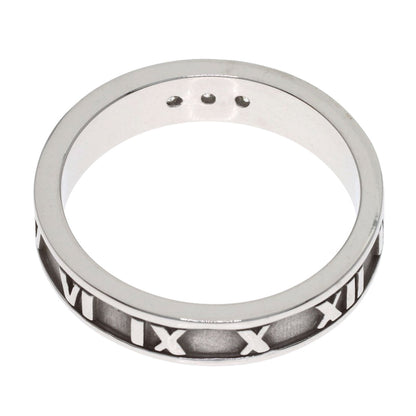 TIFFANY&Co. Atlas Narrow Diamond Ring K18 White Gold Ladies [Used]
