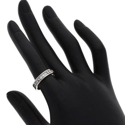 TIFFANY&Co. Atlas Narrow Diamond Ring K18 White Gold Ladies [Used]