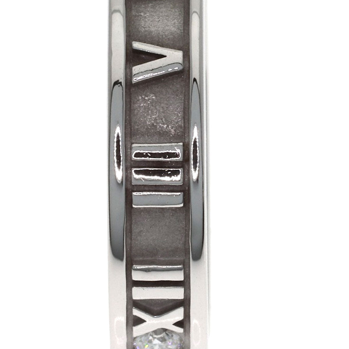 TIFFANY&Co. Atlas Narrow Diamond Ring K18 White Gold Ladies [Used]