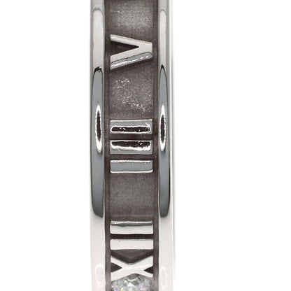TIFFANY&Co. Atlas Narrow Diamond Ring K18 White Gold Ladies [Used]