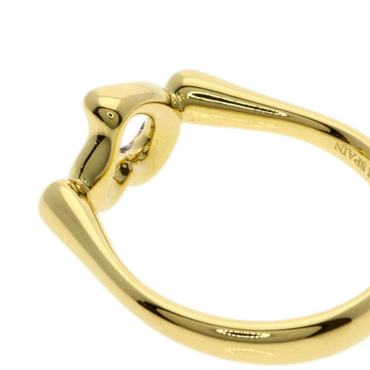 TIFFANY&Co. Open Heart Diamond Ring K18 Yellow Gold Ladies [Used]
