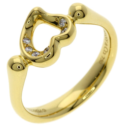 TIFFANY&Co. Open Heart Diamond Ring K18 Yellow Gold Ladies [Used]