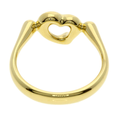 TIFFANY&Co. Open Heart Diamond Ring K18 Yellow Gold Ladies [Used]