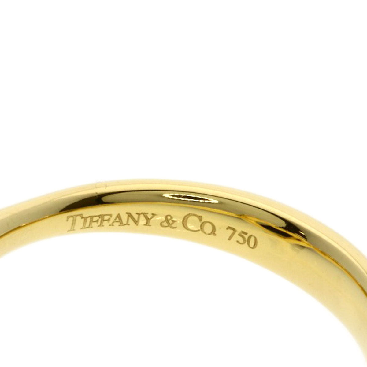 TIFFANY&Co. Open Heart Diamond Ring K18 Yellow Gold Ladies [Used]
