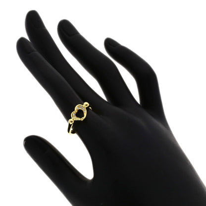 TIFFANY&Co. Open Heart Diamond Ring K18 Yellow Gold Ladies [Used]