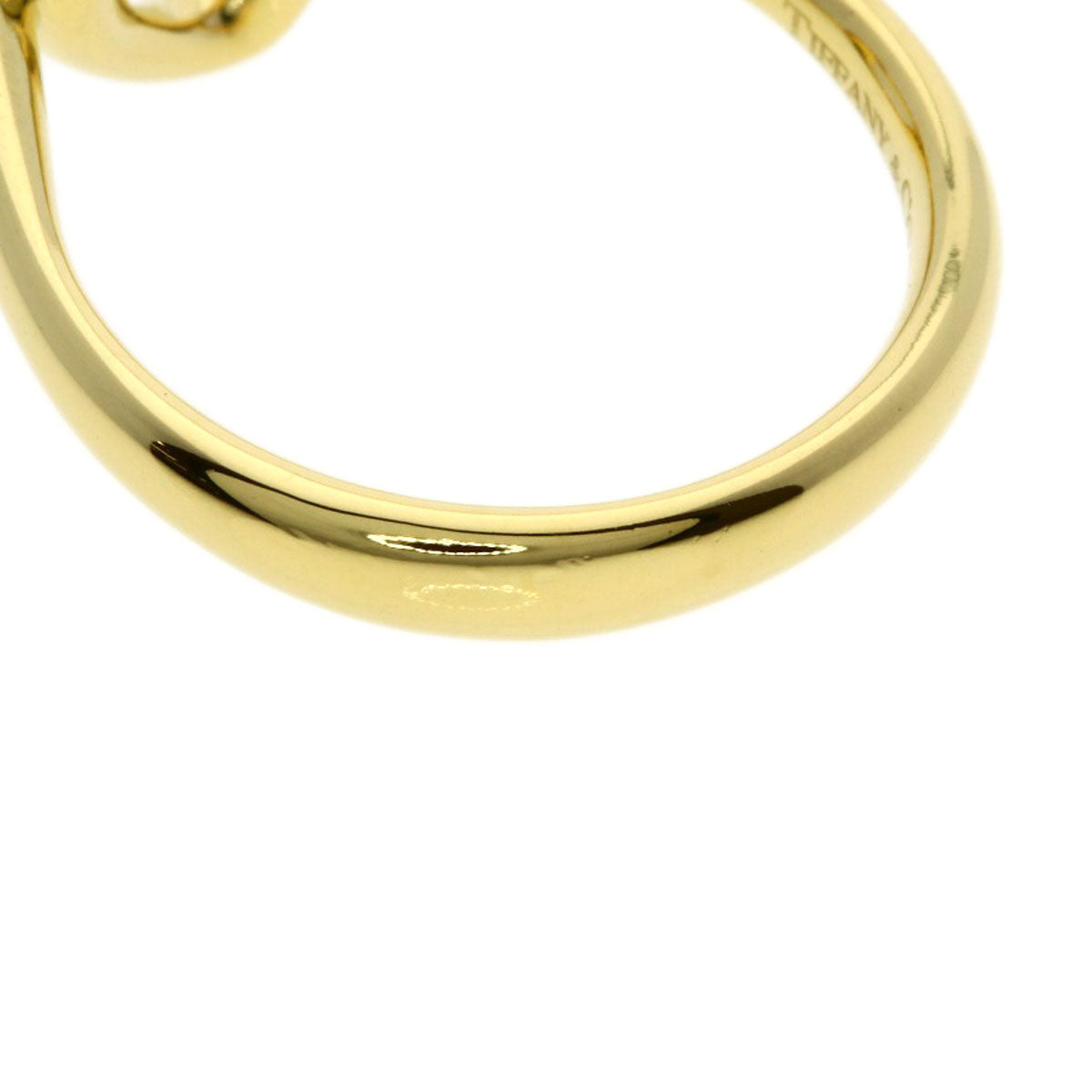 TIFFANY&Co. Open Heart Diamond Ring K18 Yellow Gold Ladies [Used]