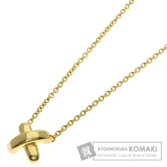 TIFFANY&Co. Cross-stitch Necklace K18 Yellow Gold Ladies [Used]