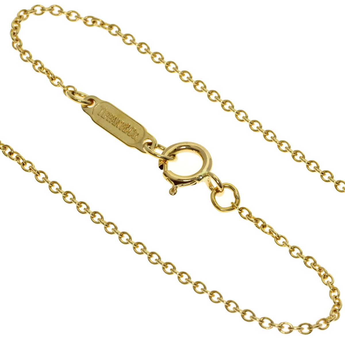 TIFFANY&Co. Cross-stitch Necklace K18 Yellow Gold Ladies [Used]
