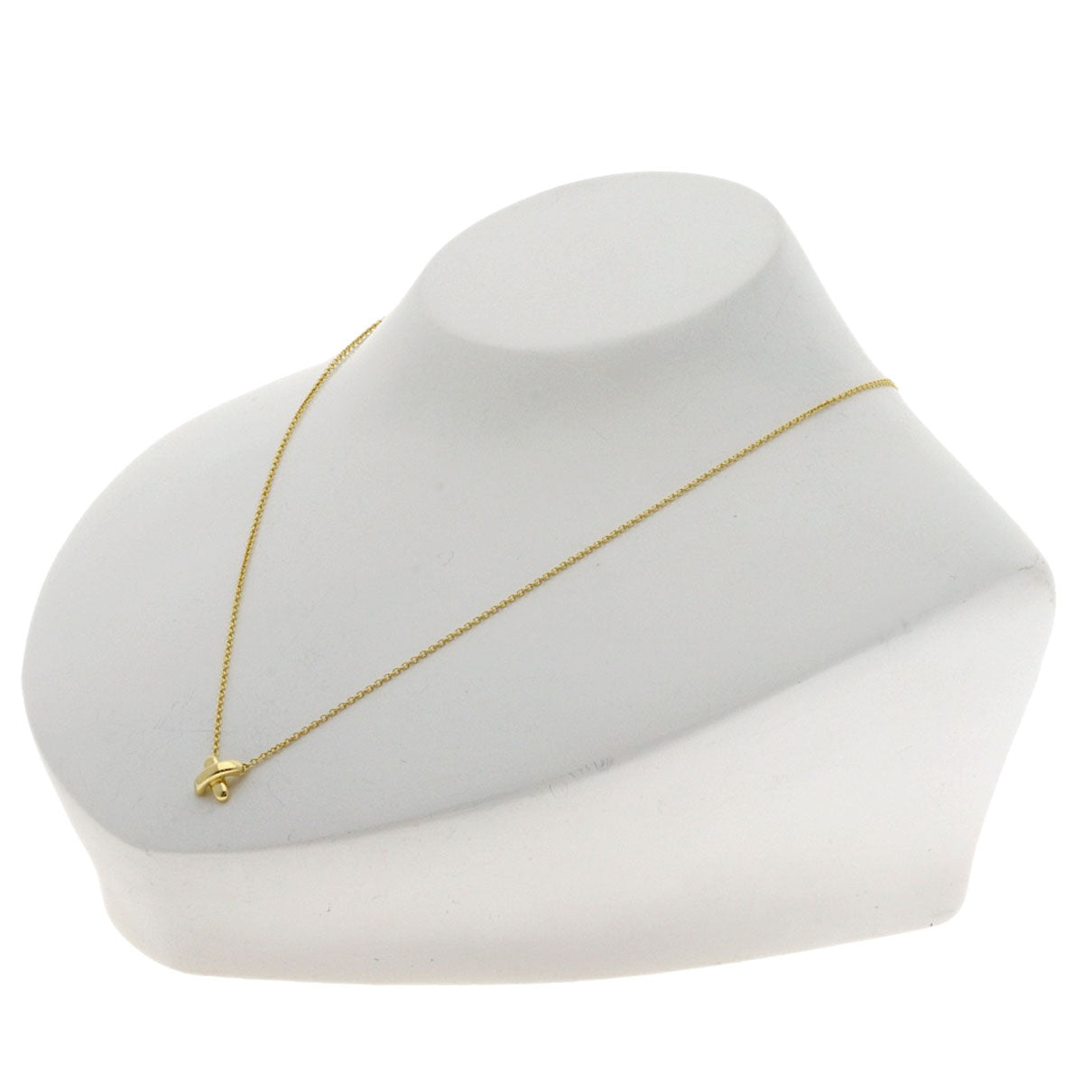 TIFFANY&Co. Cross-stitch Necklace K18 Yellow Gold Ladies [Used]