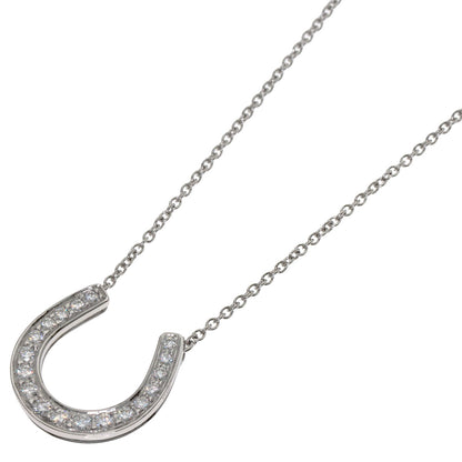 TIFFANY&Co. Horseshoe Diamond Necklace Platinum PT950 Ladies [Used]