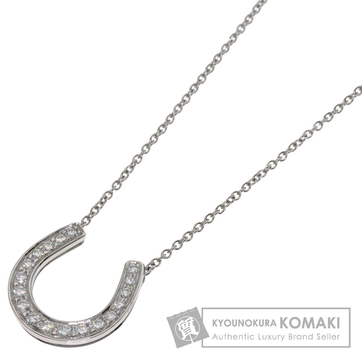 TIFFANY&Co. Horseshoe Diamond Necklace Platinum PT950 Ladies [Used]