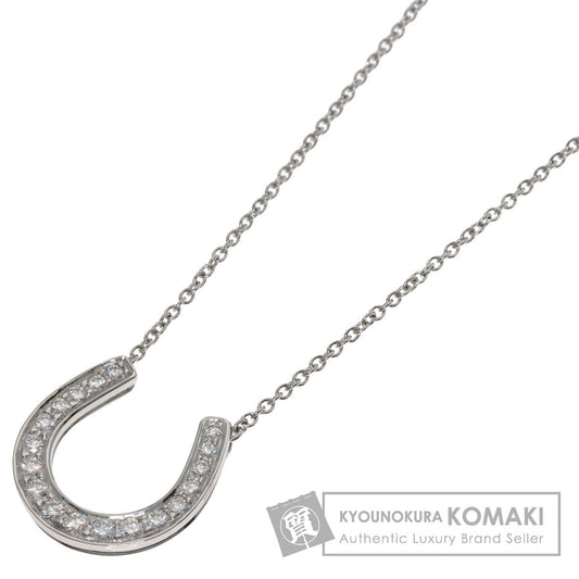 TIFFANY&Co. Horseshoe Diamond Necklace Platinum PT950 Ladies [Used]