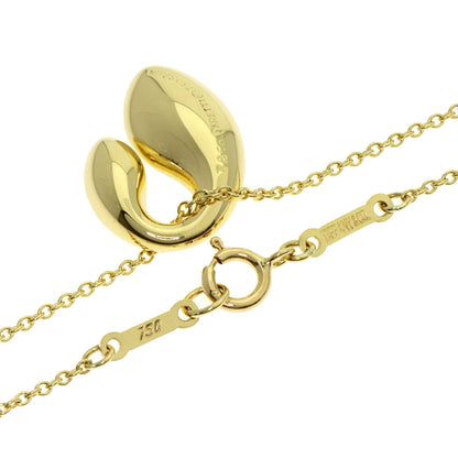 TIFFANY&Co. Double teardrop Necklace K18 Yellow Gold Ladies [Used]