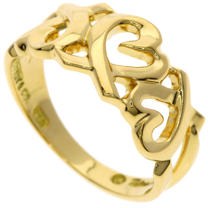 TIFFANY&Co. Triple rubbing heart Ring K18 Yellow Gold Ladies [Used]