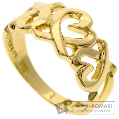 TIFFANY&Co. Triple rubbing heart Ring K18 Yellow Gold Ladies [Used]