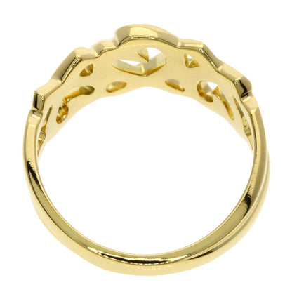 TIFFANY&Co. Triple rubbing heart Ring K18 Yellow Gold Ladies [Used]