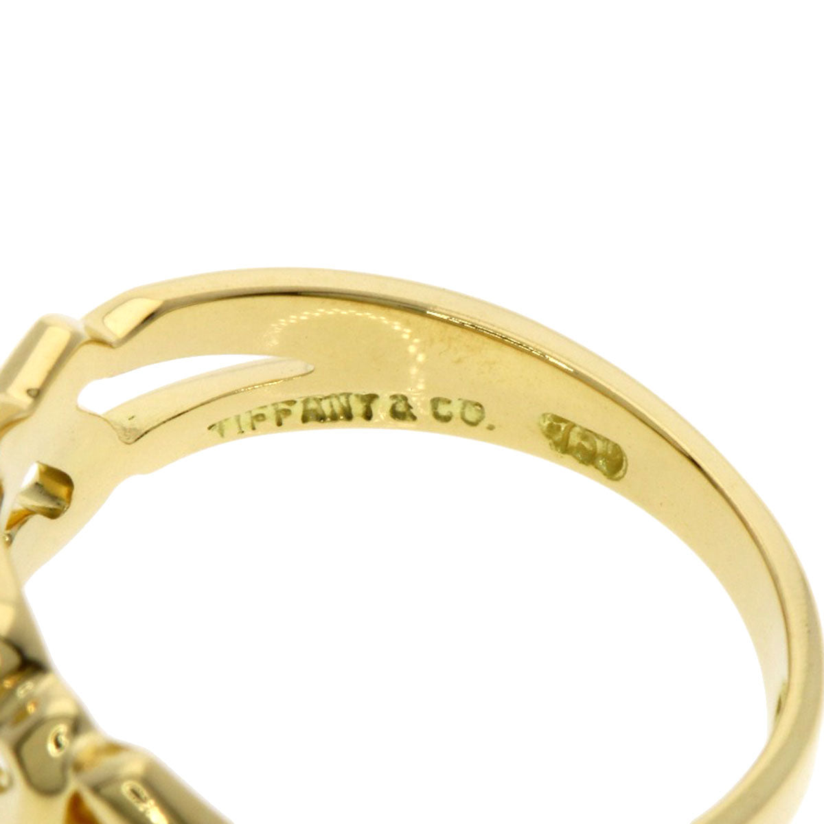 TIFFANY&Co. Triple rubbing heart Ring K18 Yellow Gold Ladies [Used]