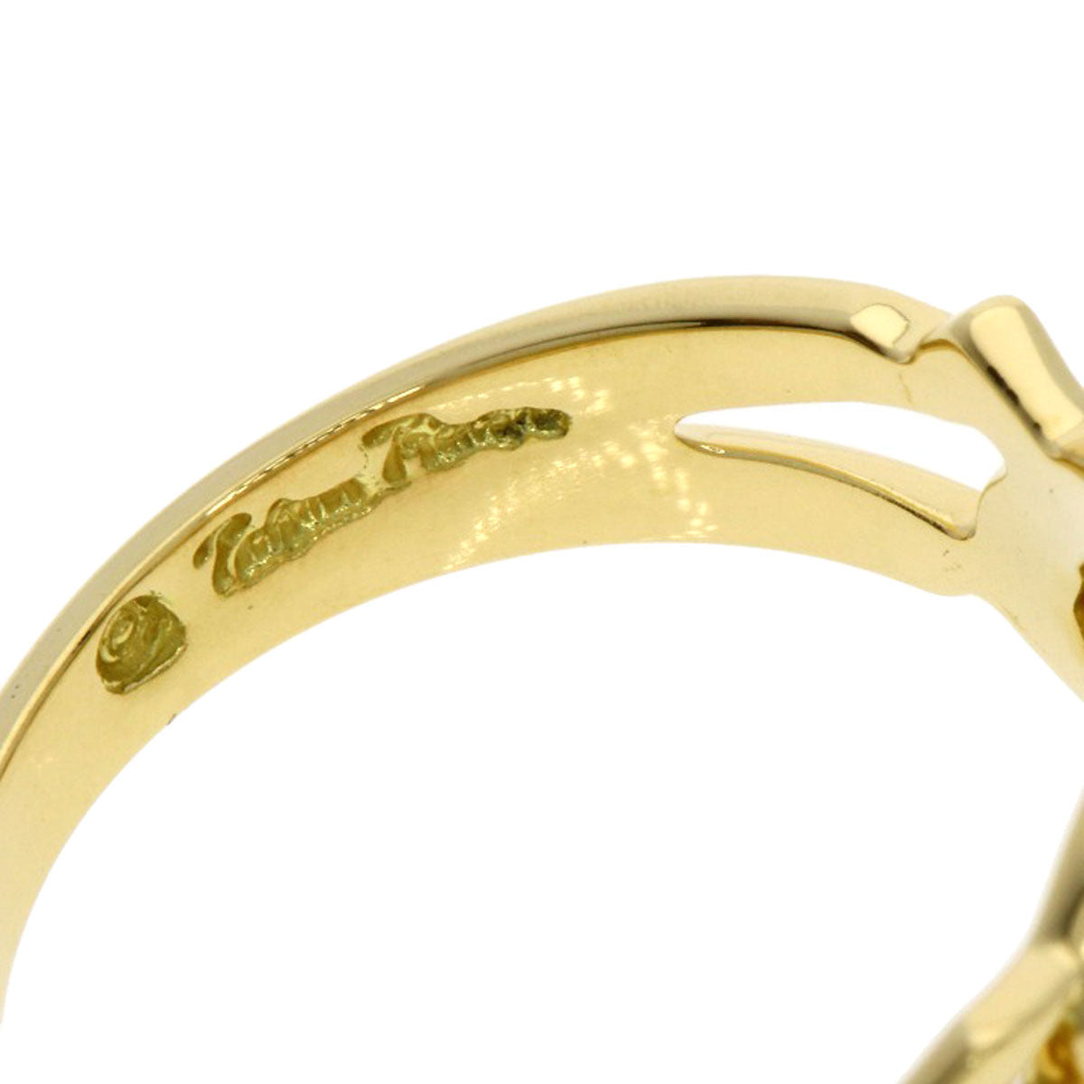 TIFFANY&Co. Triple rubbing heart Ring K18 Yellow Gold Ladies [Used]