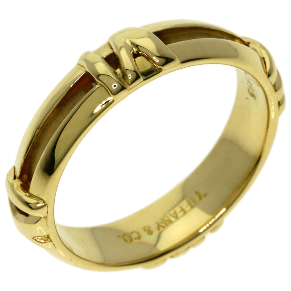 TIFFANY&Co. Atlas Numeric Ring K18 Yellow Gold Ladies [Used]