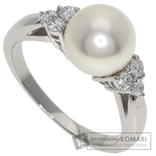 MIKIMOTO Pearl Pearl Diamond Ring Platinum PT950 Ladies [Used]