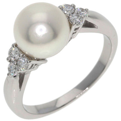 MIKIMOTO Pearl Pearl Diamond Ring Platinum PT950 Ladies [Used]