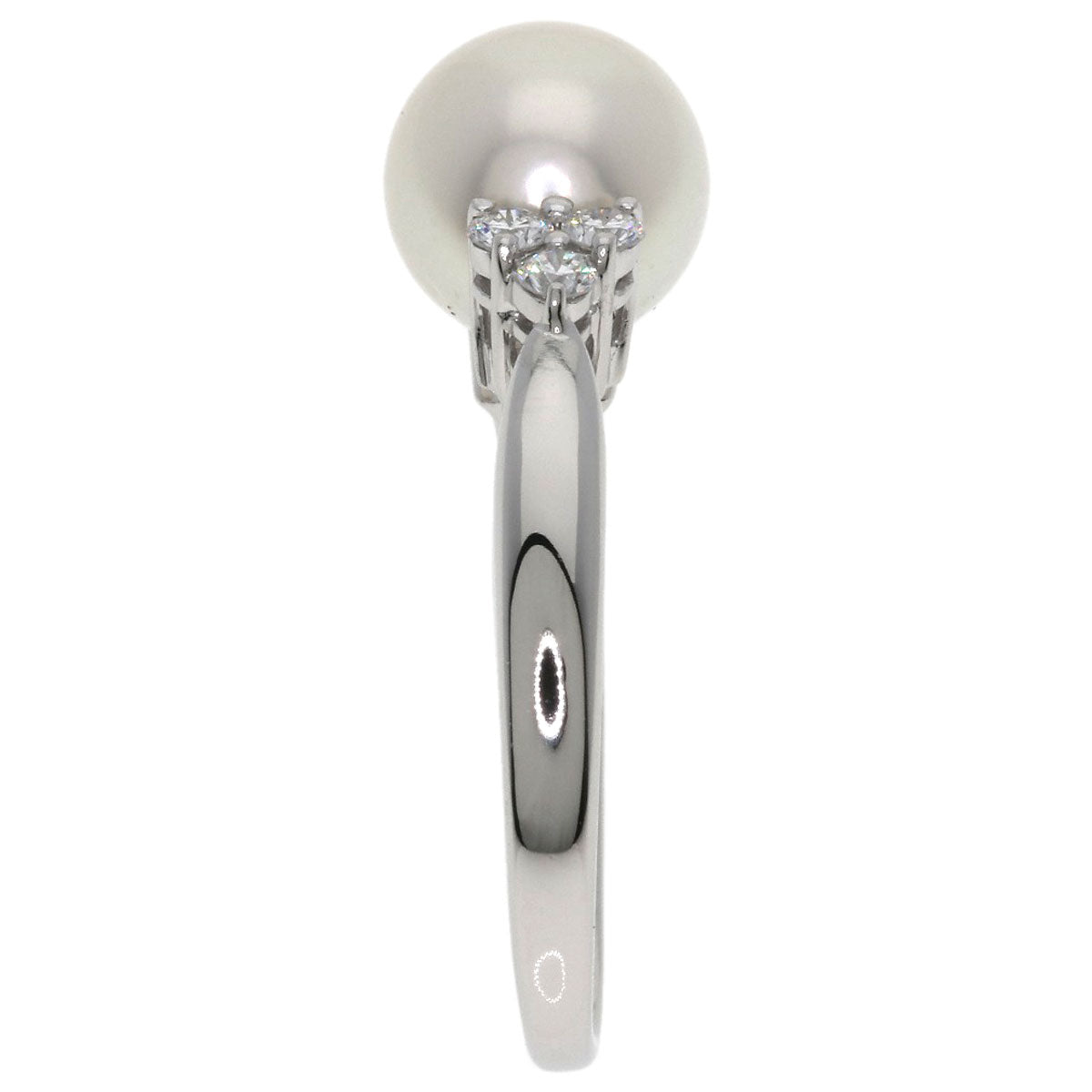 MIKIMOTO Pearl Pearl Diamond Ring Platinum PT950 Ladies [Used]