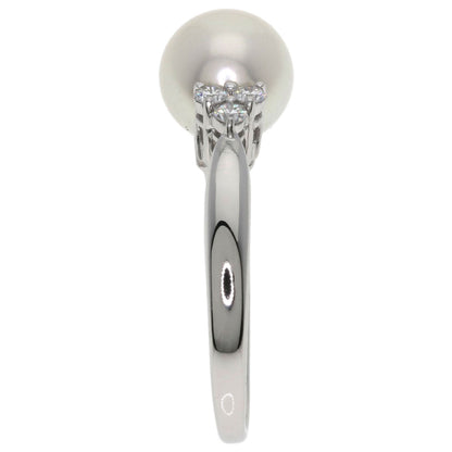 MIKIMOTO Pearl Pearl Diamond Ring Platinum PT950 Ladies [Used]