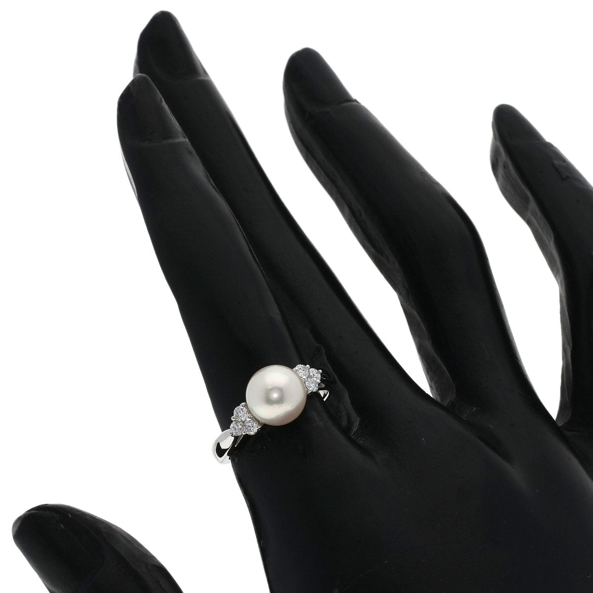 MIKIMOTO Pearl Pearl Diamond Ring Platinum PT950 Ladies [Used]