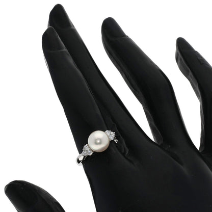 MIKIMOTO Pearl Pearl Diamond Ring Platinum PT950 Ladies [Used]