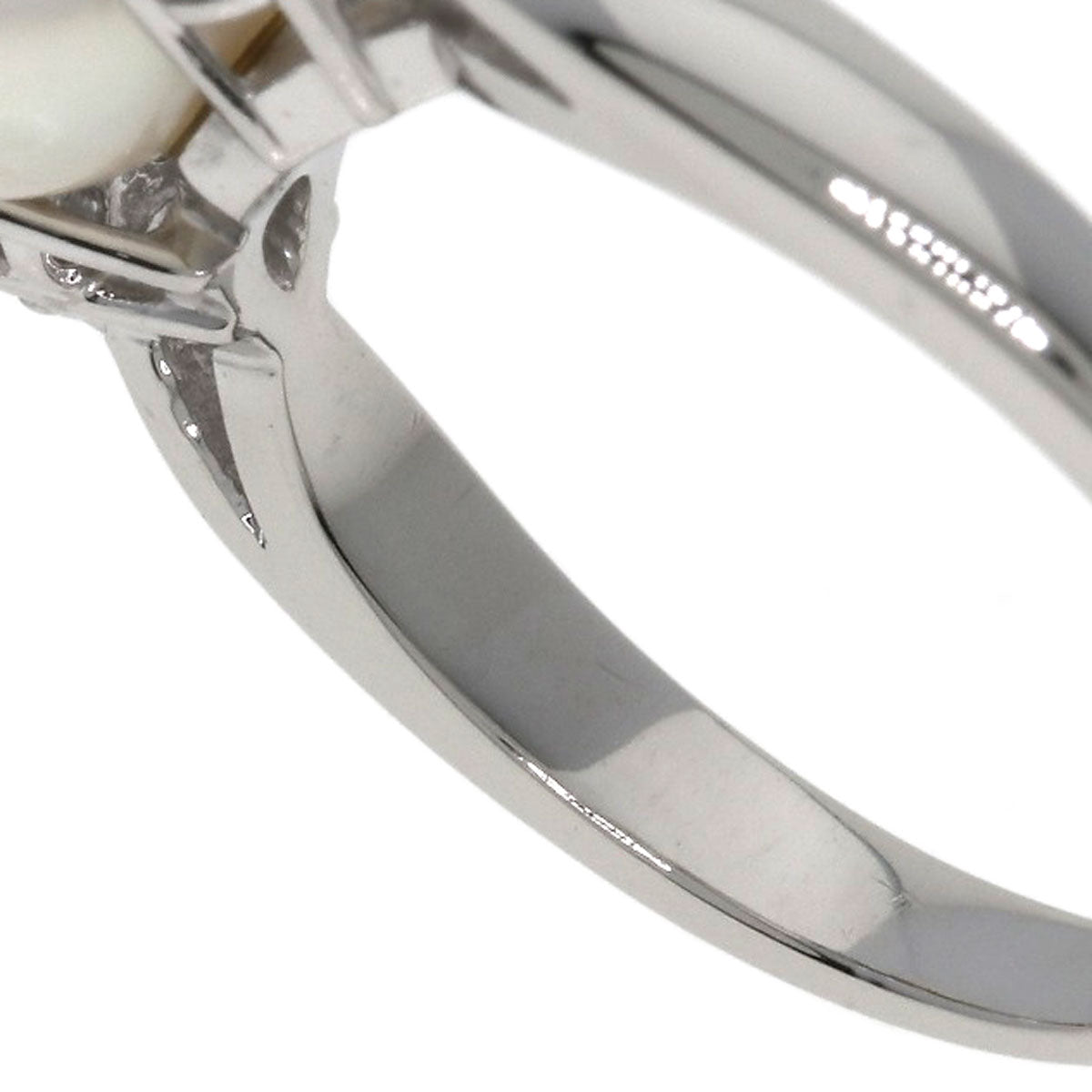 MIKIMOTO Pearl Pearl Diamond Ring Platinum PT950 Ladies [Used]