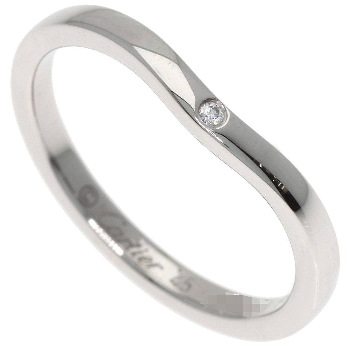 CARTIER Ballerina 1P Diamond Ring Platinum PT950 Ladies [Used]