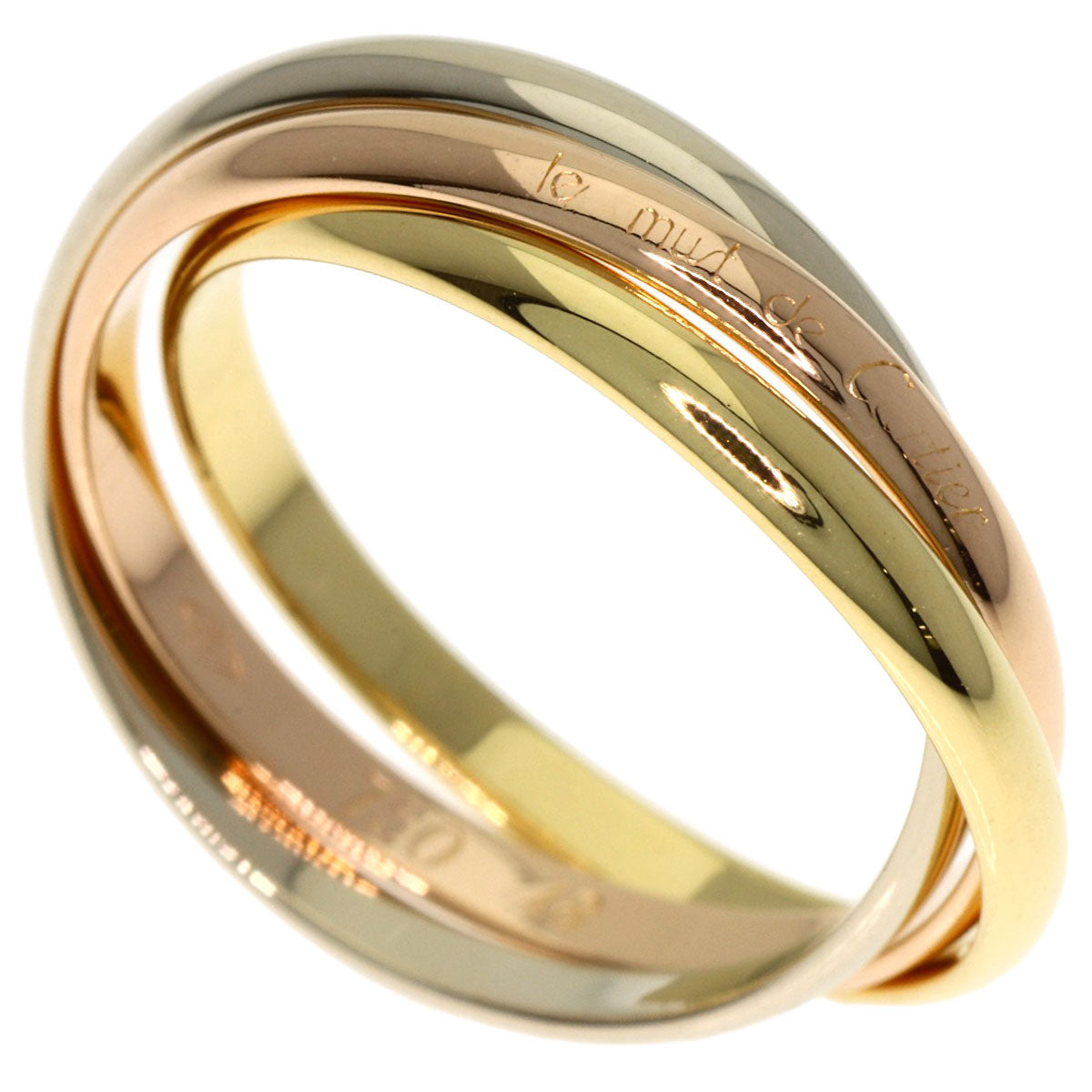 CARTIER Trinity #48 Ring K18 Yellow Gold K18 White GoldLadies [Used]