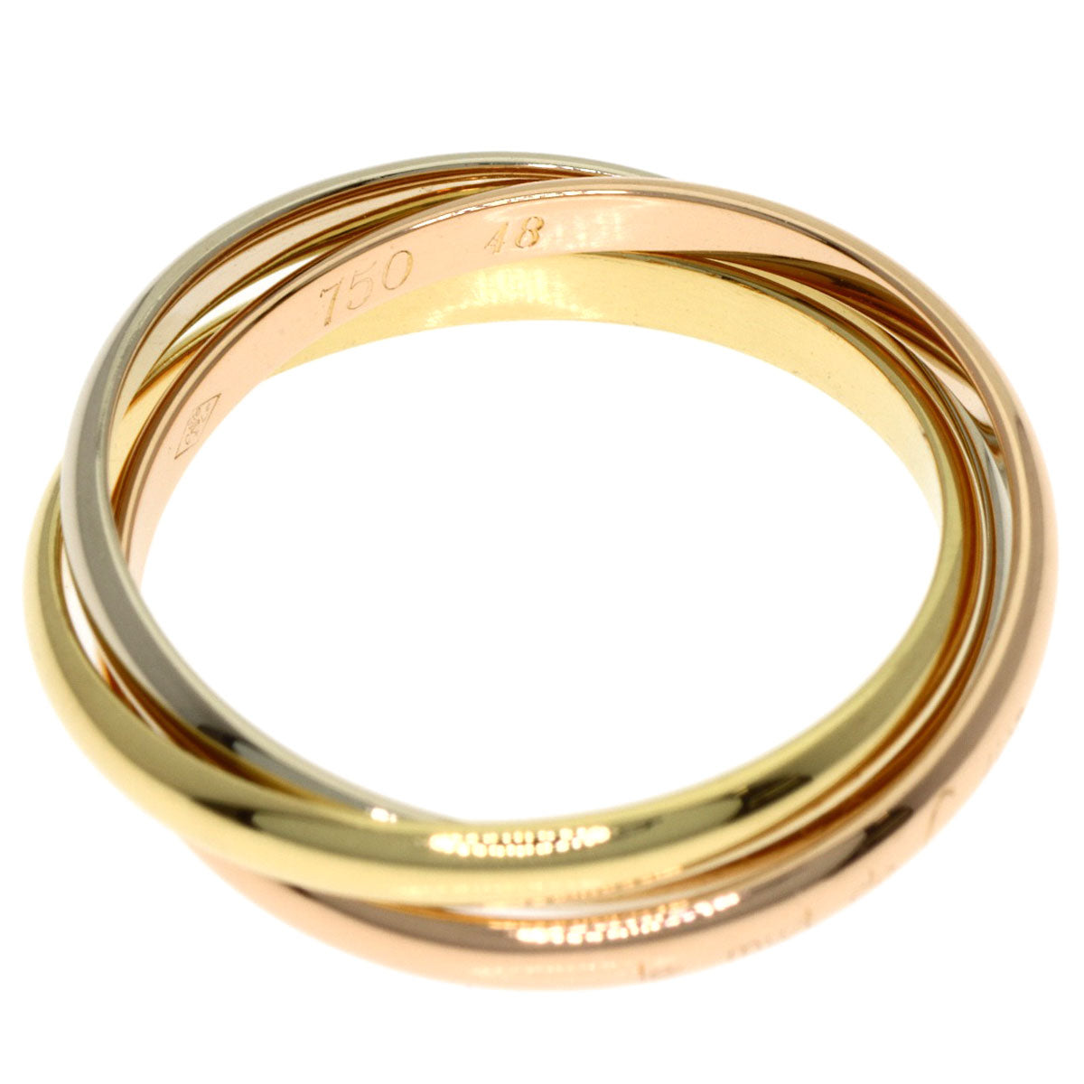 CARTIER Trinity #48 Ring K18 Yellow Gold K18 White GoldLadies [Used]