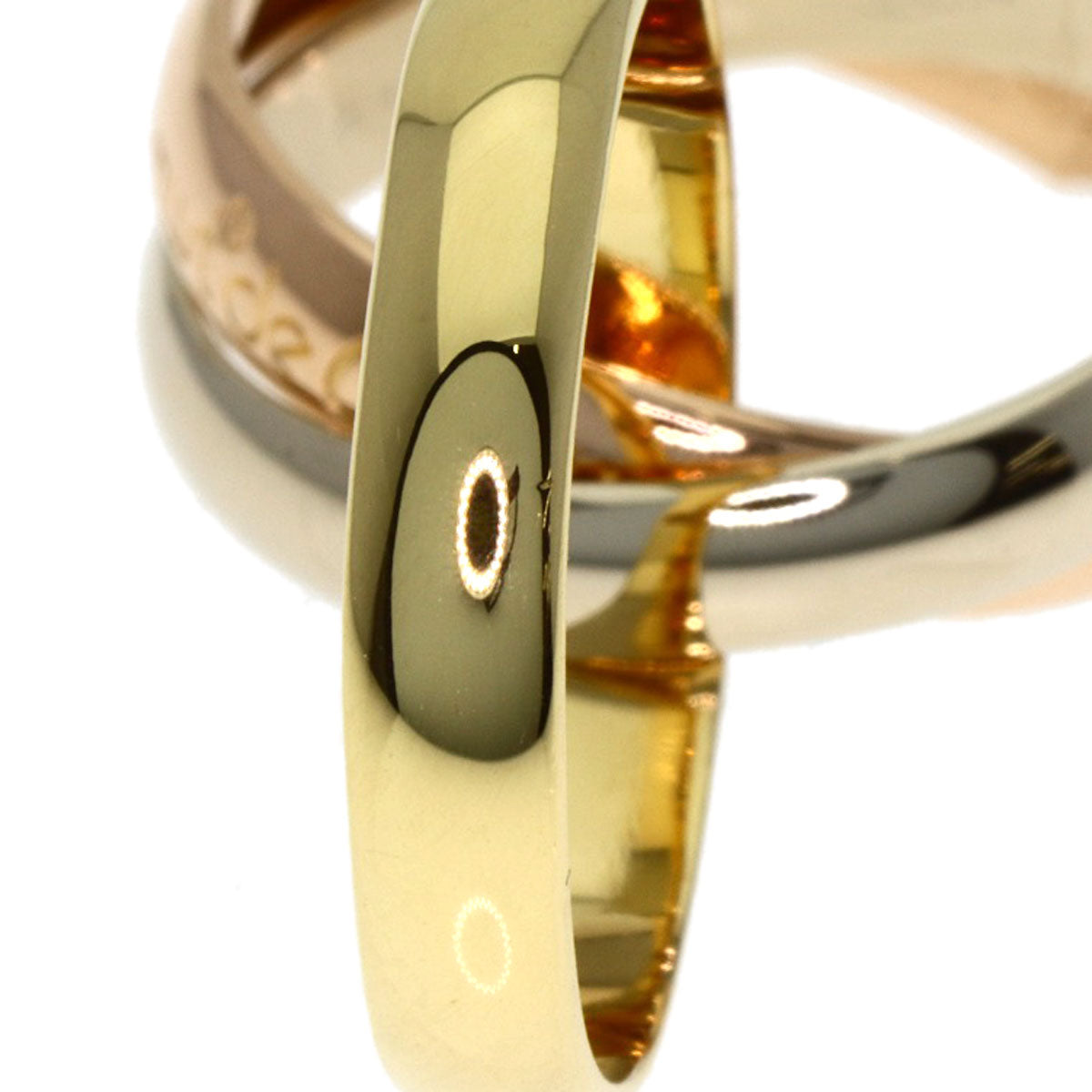 CARTIER Trinity #49 Ring K18 Yellow Gold 18K Pink GoldLadies [Used]