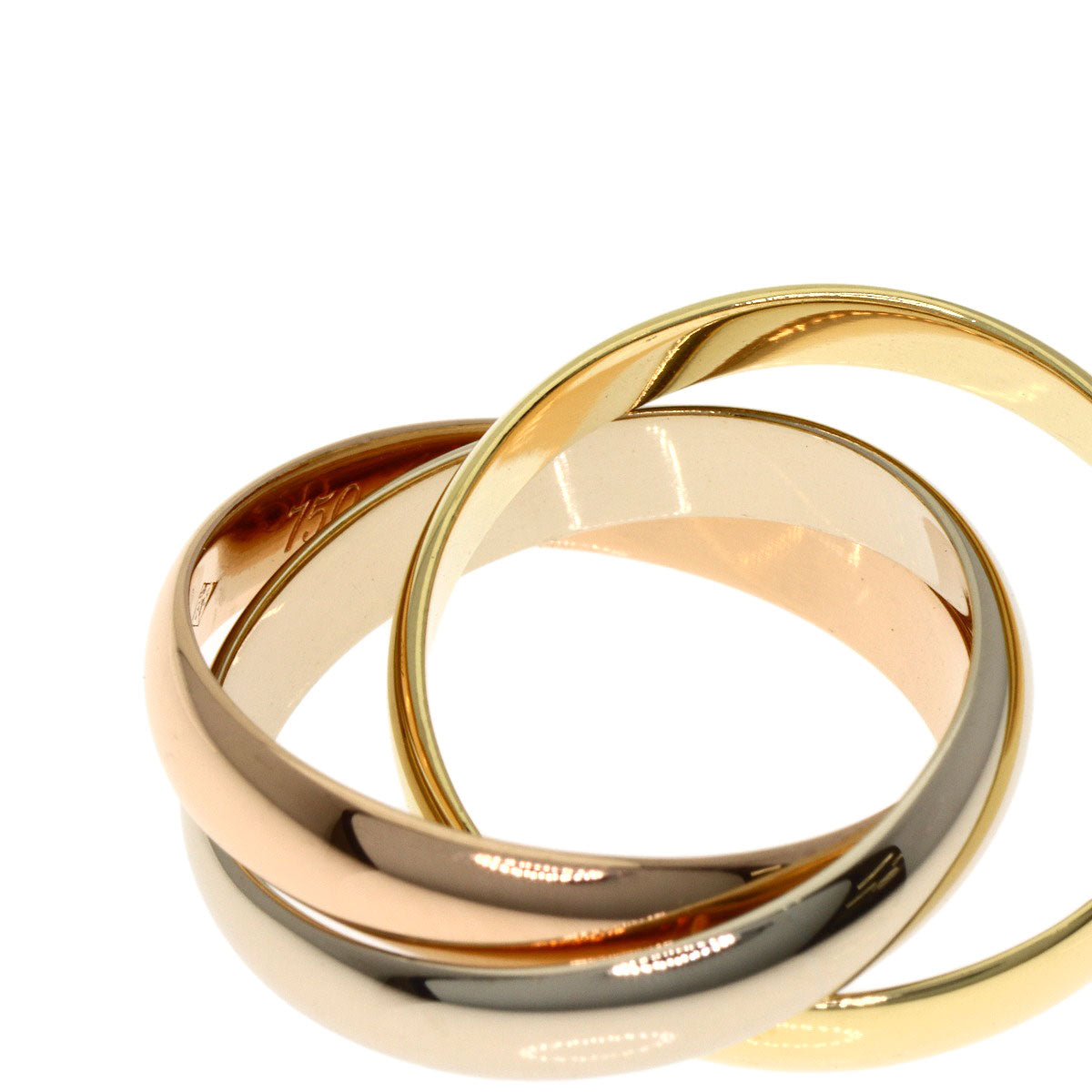 CARTIER Trinity #49 Ring K18 Yellow Gold 18K Pink GoldLadies [Used]