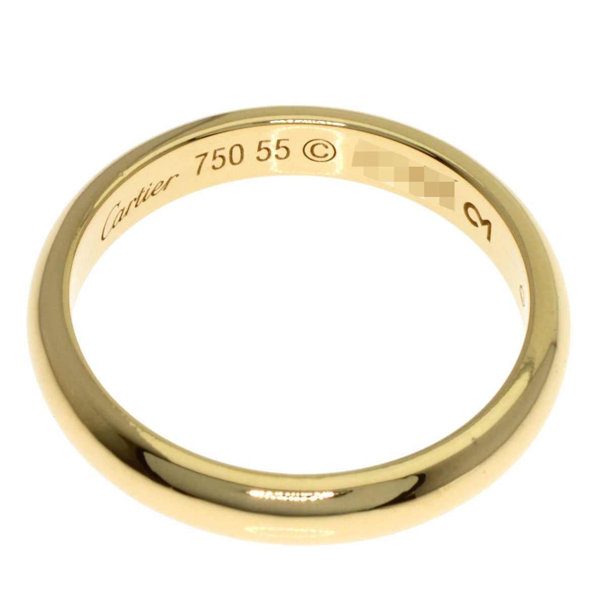 CARTIER 1895 Wedding #55 Ring K18 Yellow Gold Ladies [Used]