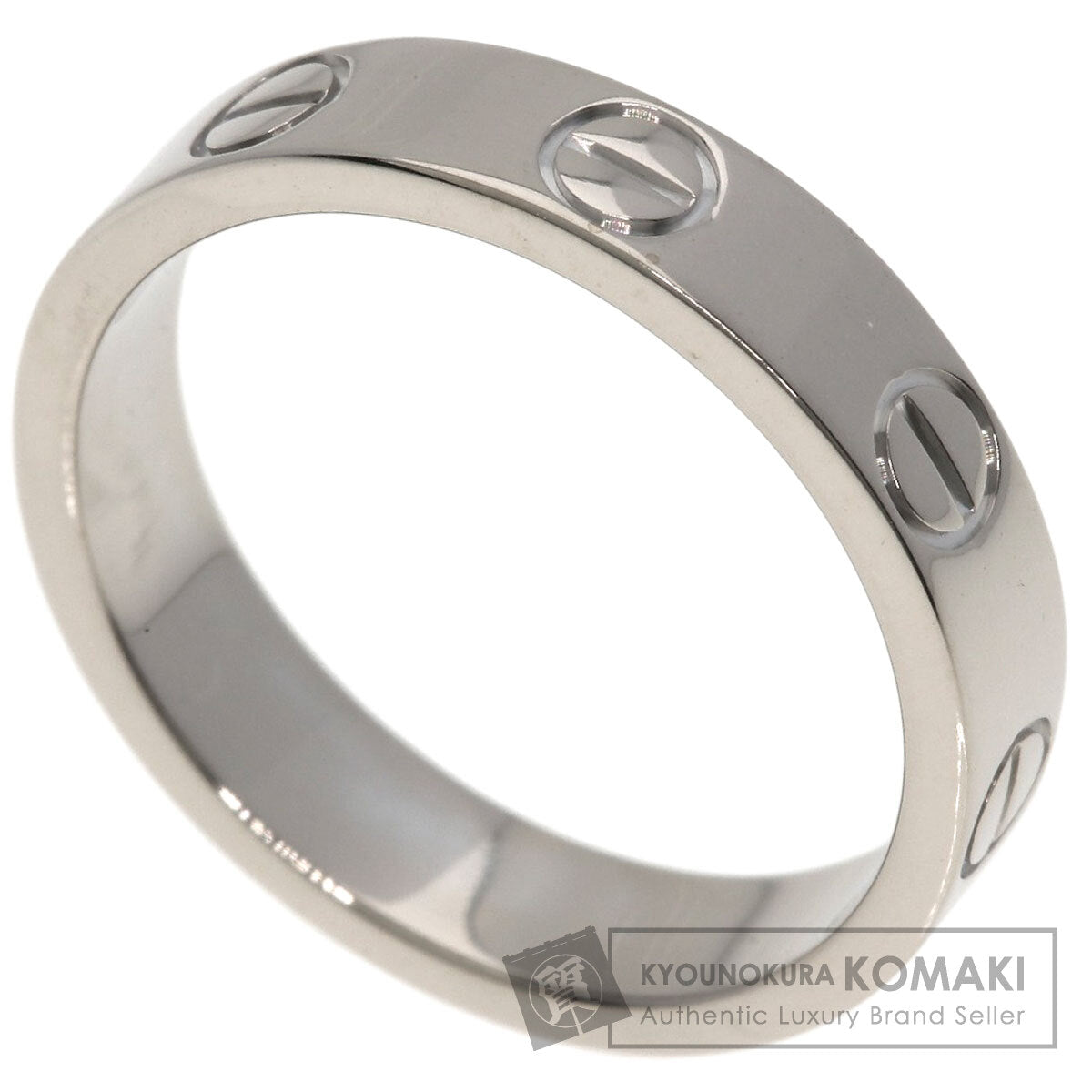 CARTIER mini love ring #47 Ring K18 White Gold Ladies [Used]