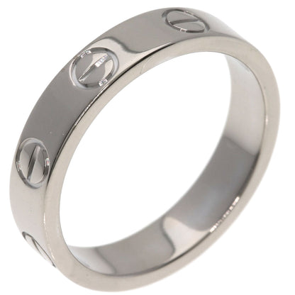 CARTIER mini love ring #47 Ring K18 White Gold Ladies [Used]