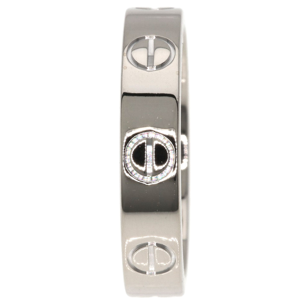 CARTIER mini love ring #47 Ring K18 White Gold Ladies [Used]