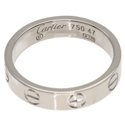 CARTIER mini love ring #47 Ring K18 White Gold Ladies [Used]