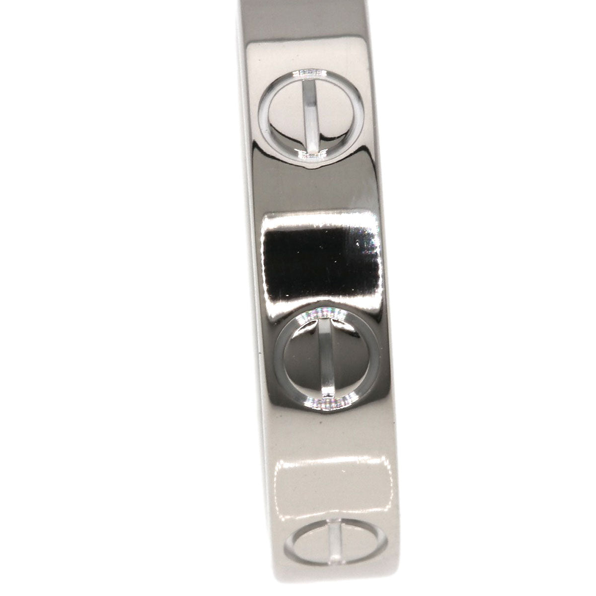 CARTIER mini love ring #47 Ring K18 White Gold Ladies [Used]