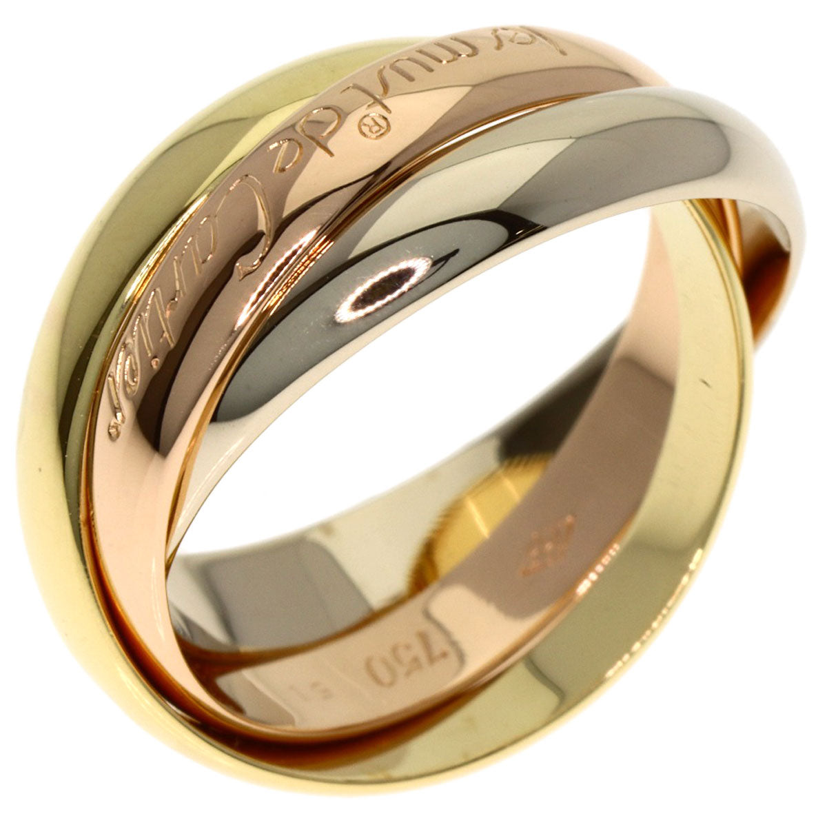CARTIER Trinity Ring K18 Yellow Gold K18 White GoldLadies [Used]