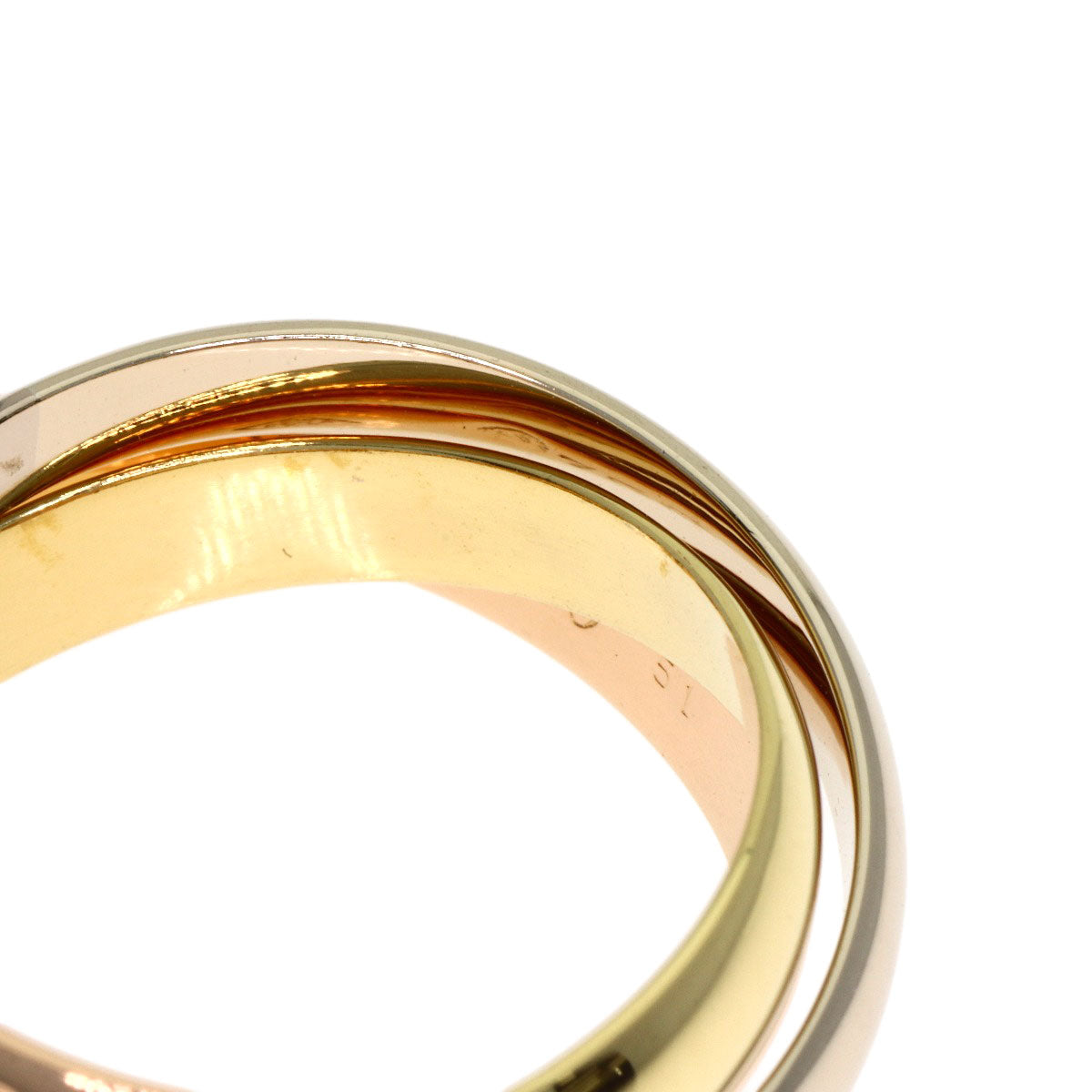 CARTIER Trinity Ring K18 Yellow Gold K18 White GoldLadies [Used]