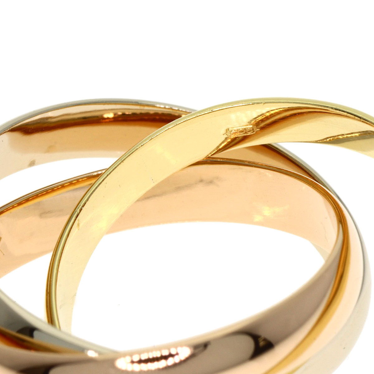 CARTIER Trinity Ring K18 Yellow Gold K18 White GoldLadies [Used]
