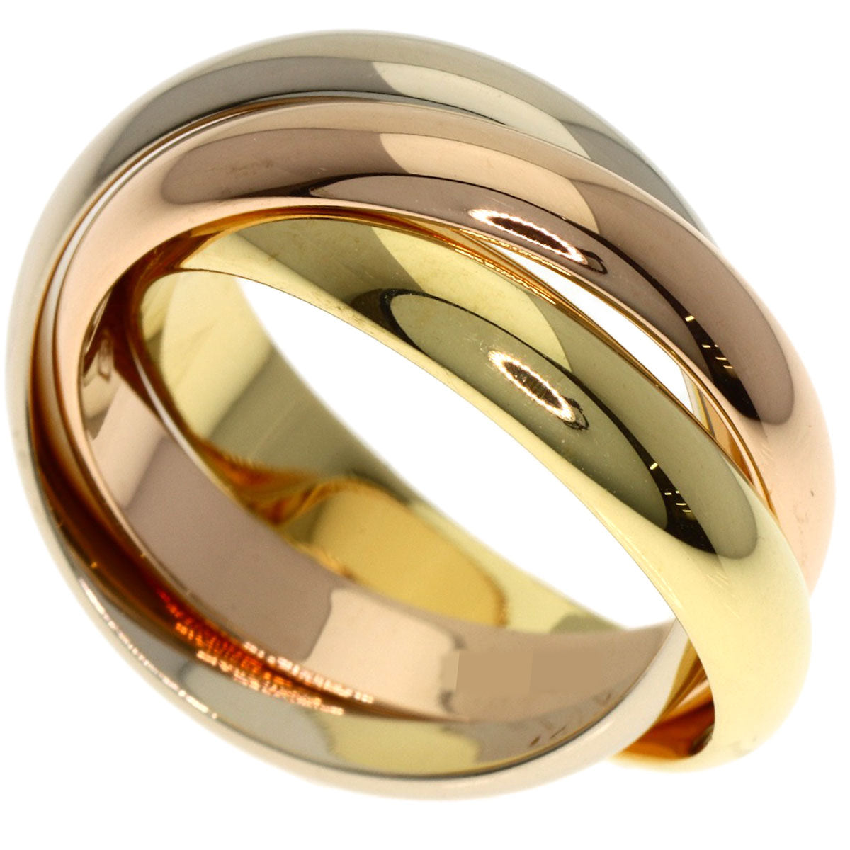 CARTIER Trinity MM #52 Ring K18 Yellow Gold 18K Pink GoldLadies [Used]