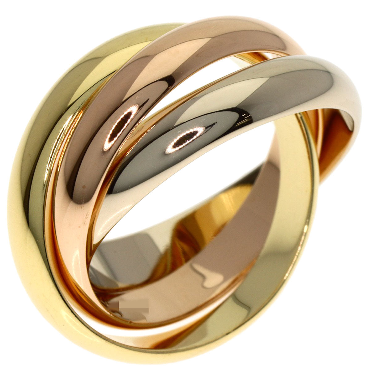 CARTIER Trinity MM #52 Ring K18 Yellow Gold 18K Pink GoldLadies [Used]