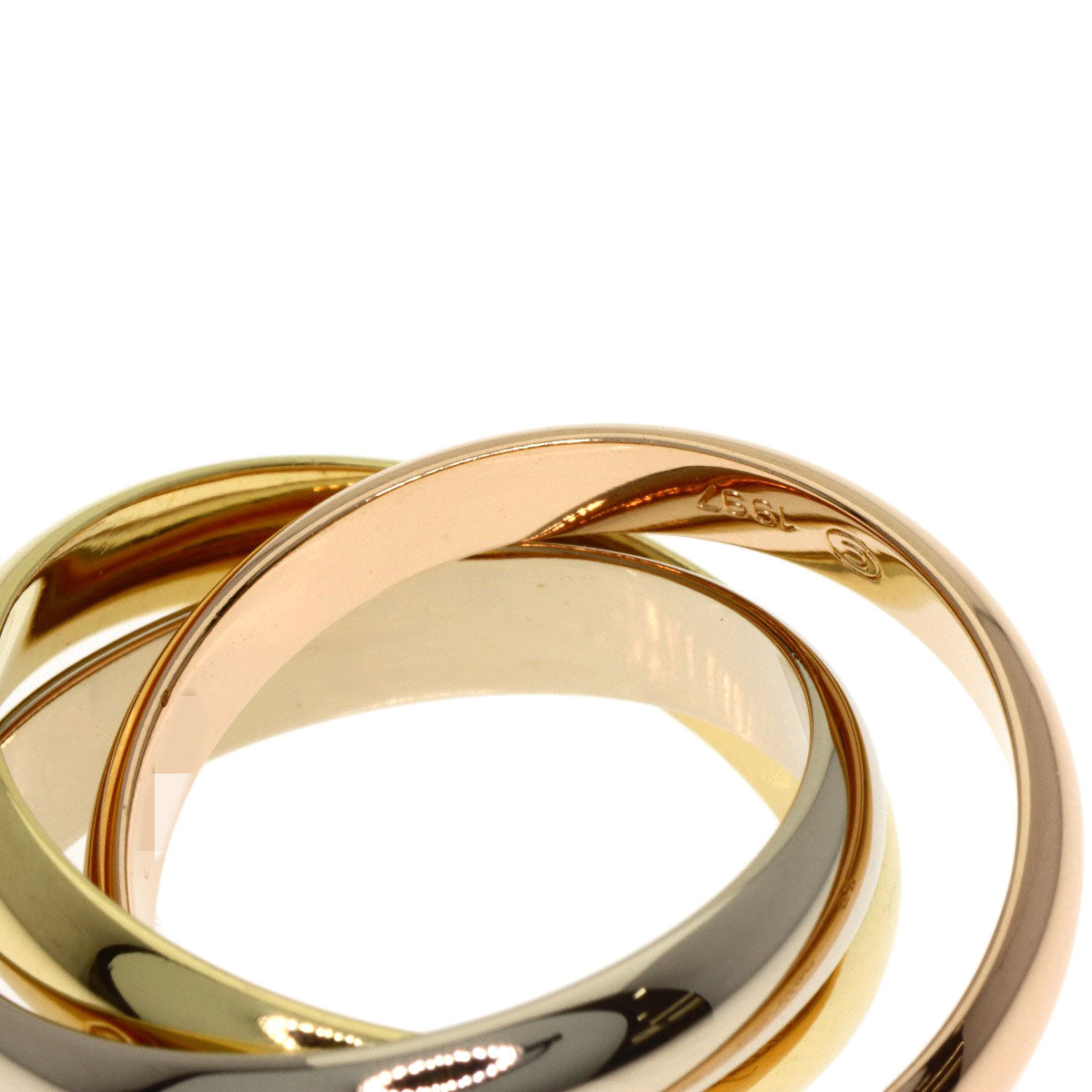CARTIER Trinity MM #52 Ring K18 Yellow Gold 18K Pink GoldLadies [Used]