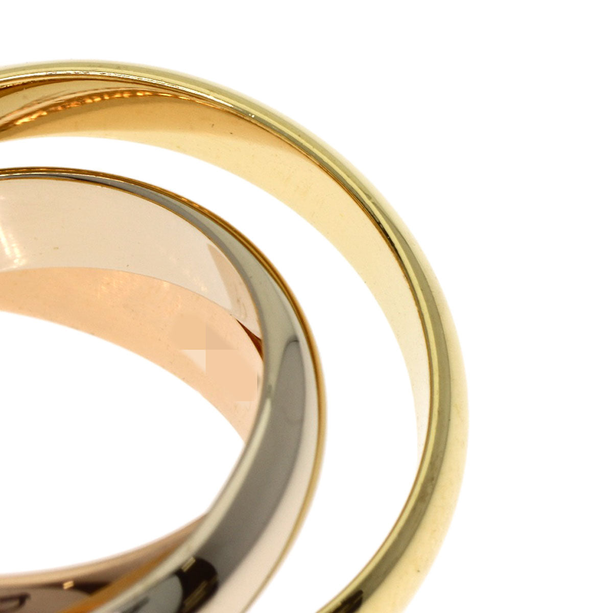 CARTIER Trinity MM #52 Ring K18 Yellow Gold 18K Pink GoldLadies [Used]